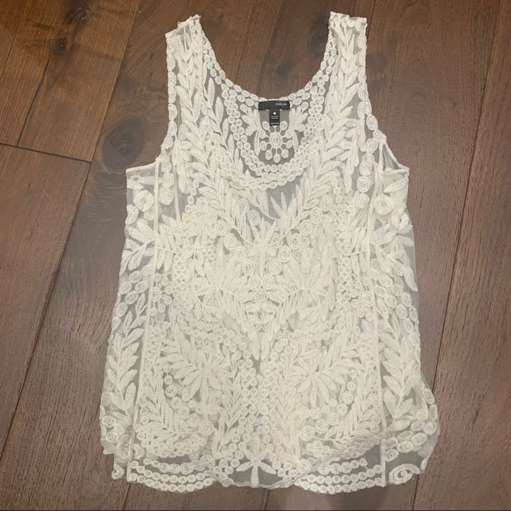 Aqua Lace Top